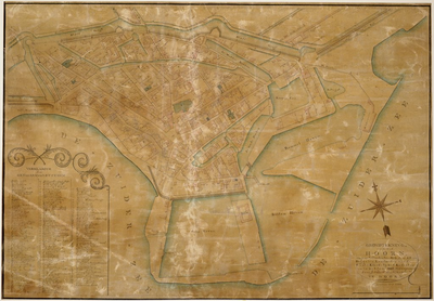 5b5 Grondteekening van de stad Hoorn, 1823