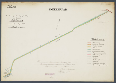 5h18 Kaart aanwijzende de ligging der Wegen in de Gemeente Sijbekarspel : Behoort bij den Ligger der Wegen, 1916/1917