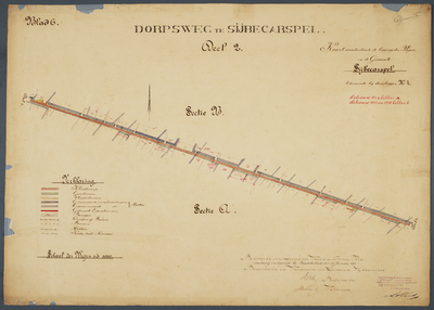5h6 Kaart aanduidende de ligging der wegen in de Gemeente Sijbecarspel : Behoort bij den Ligger der Wegen, 1895