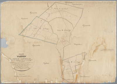 5k2 Kaart van de gemeente van Spanbroek : Opgemaakt in den Iare 1826, 1825