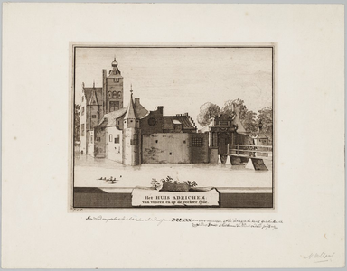 65h45 Het Huis Adrichem : van vooren en op de rechter syde, 17-