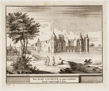 65h48 Het Slot te Egmond in haar welstand : van de wagenwegh te sien, 17-