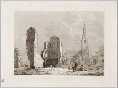 65h50 Het zelfde gedeelte der Ruine : van de Noordzijde te zien, 1812