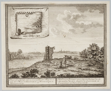 65h55 De (1) Grontslag en 't (2) overgebleven Muurwerk van het Huis te Kastrikum of Kronenburg in Kennemerlandt... ...