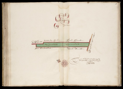 65j209(48) Kaartboek van de landerijen in eigendom van het Weeshuis te Hoorn, blad 48 : Dinglomslandt en Walravenslandt, 1647
