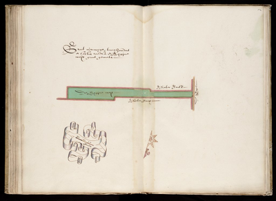 65j209(52) Kaartboek van de landerijen in eigendom van het Weeshuis te Hoorn, blad 52 : Bagijneweyt, 1647