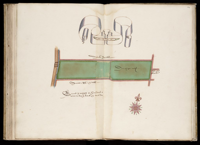 65j209(54) Kaartboek van de landerijen in eigendom van het Weeshuis te Hoorn, blad 54 : de Ruigeweyt, 1647