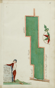 65j210(45) Kaartboek van de landerijen in eigendom van het Weeshuis te Hoorn, blad 45 : de Breekamp, 1647