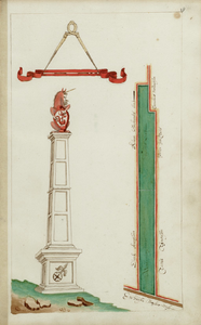 65j210(48) Kaartboek van de landerijen in eigendom van het Weeshuis te Hoorn, blad 48 : Dinglomslandt en Walravenslandt, 1647