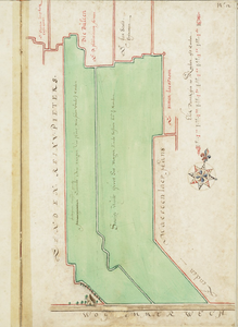 65j211(12) Kaartboek van Kerkenarmenfonds te Hoorn : No. 12 : Katrijnenweyde en Smerige weydt, 1603
