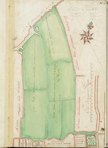 65j211(15) Kaartboek van Kerkenarmenfonds te Hoorn : No. 15 : Matijs Heerts landt, Truydemans landt en Claes Doedes ...