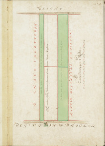 65j211(18) Kaartboek van Kerkenarmenfonds te Hoorn : No. 18 : Slootgeslant en Jan Reyns wout, 1603