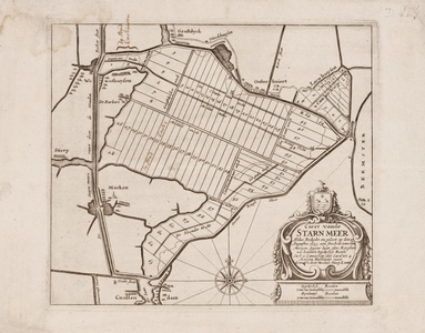65k1 Caert vande Starnmeer : Aldus bedyckt en geloot op den 27 Augustus 1643, aen stucken van tien Morgen suyver ...