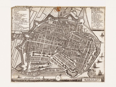 65k14 Grondtekening der Stad Enkhuisen, 1743