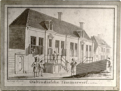 foto-1110 Oostindiesche Timmerwerf. tot Hoorn. 1727, 1727