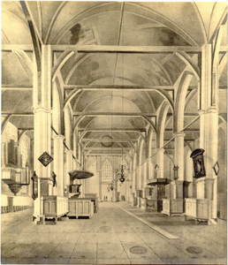 1116 Kerkplein : Interieur Grote Kerk te Hoorn, 1695