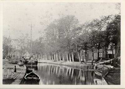 foto-4300 Appelhaven, Achtergrond witte huis visafslag, ca. 1880