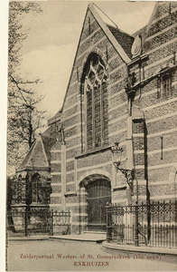 foto-5841 Zuiderportaal Wester- of St. Gomaruskerk (15e eeuw) Enkhuizen, ca. 1900