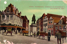 foto-6389 Hoorn : Roodesteen, Kaaswaag en standbeeld v. Jan Pieterzn. Coen, 190-