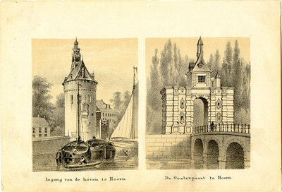 foto-997 Ingang van de Haven te Hoorn - De Oosterpoort te Hoorn, 185-?