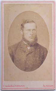 foto-25917 Portret van Gerardus (Gerrit) Duin omstreeks 1885, 188-?