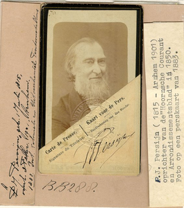 foto-626 P.J. Persijn (1815 - Arnhem 1901) oprichter van de Hoornsche Courant en Arrondissementsblad in 1850, 1883