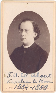 foto-26640 F.A.W. Ahout Kapelaan te Hoorn 1884-1888, ca. 1884
