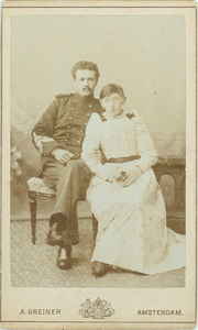 foto-35588 Portret onbekende man en vrouw, ca. 1880-1890