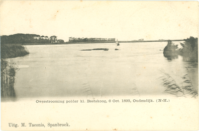 36928 Overstrooming polder kl. Beetskoog, 6 Oct. 1893, Oudendijk. (N-H.), 1893