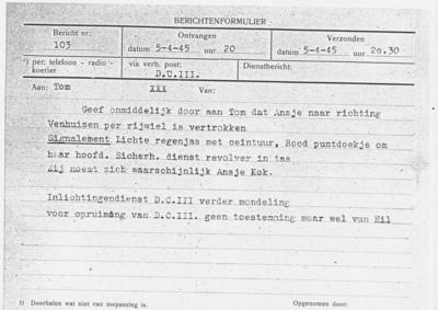 615 Berichtenformulier