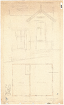 10001031 Kantoor Havenmeester, schetsontwerp zijgevel en plattegrond, Hoofd 2C, Hoorn, Hoofd, 1910