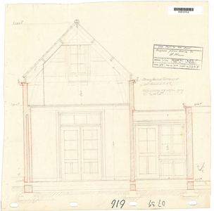 10001076 Plan voor fitterswoning te Wester-Blokker, doorsnede, Westerblokker, c.a. 1926, ongedateerd