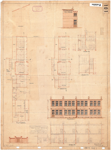 10001130 Plan en gevels Huishoud- en Industrieschool, Hoorn, Nieuwe Noord 36, 1903