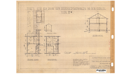 10001333 Schets voor de bouw van arbeiderswoningen na de oorlog: Type D2, Hoorn, 1944