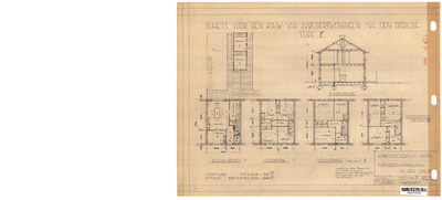 10001335 Schets voor de bouw van arbeiderswoningen na de oorlog: Type F, Hoorn, 1944