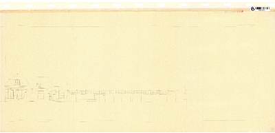 10001439 Gravenstraat 13, 15 en 17 met hekwerk van Stadsziekenhuis, ongedateerd