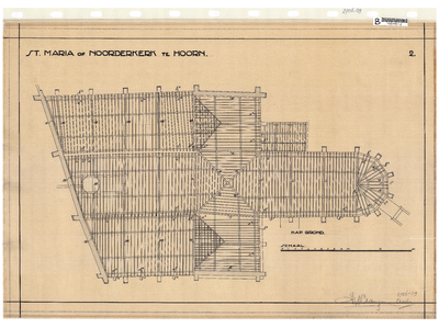 10001451 Restauratie van de St. Maria- of Noorderkerk, kapconstructie, ongedateerd