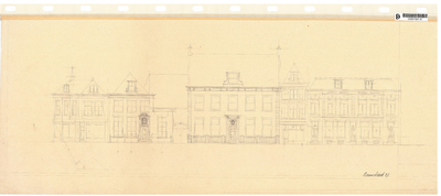 10001501 Geveltekening Nieuwstraat 22 tot en met 12, ongedateerd