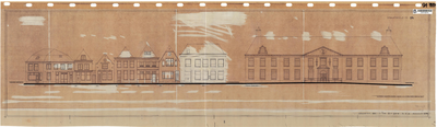 10001822 Inclusief zijgevel van Dal 1 aan de Nieuwe Veemarkt , Hoorn, Dal 1-9, 1974